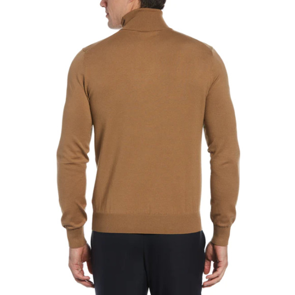 Perry Ellis Long Sleeve Knit Turtleneck Sweater, Men's Size L - Toasted Coconut - Picture 2 of 10